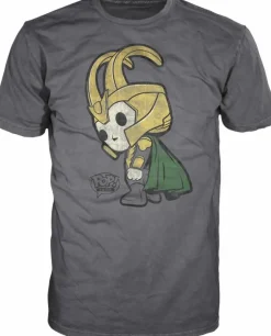 Thor - Loki Pop! Tees Mens Charcoal T-Shirt