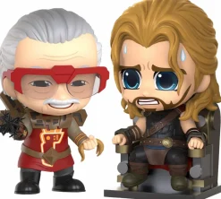 Thor 3: Ragnarok - Thor & Stan Lee Cameo Cosbaby (S) Hot Toys Figure 2-Pack