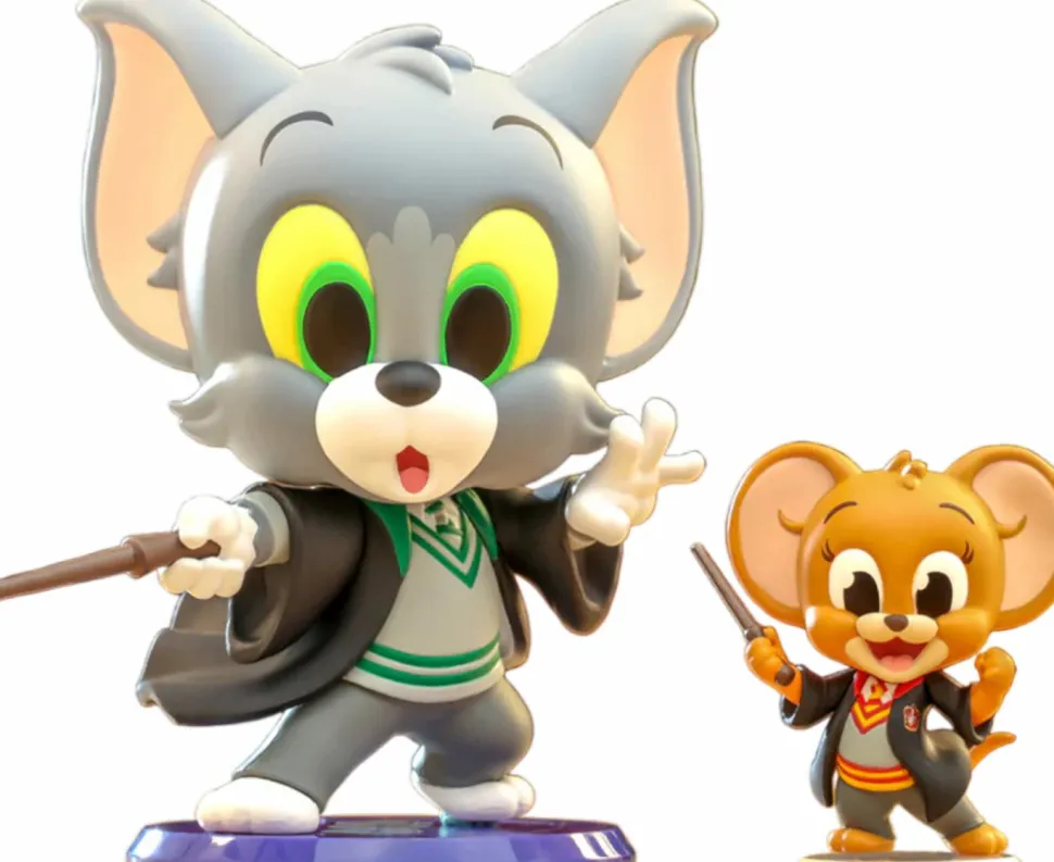 Tom & Jerry - Tom & Jerry in Gryffindor and Slytherin House Robes WB100 Cosbaby (S) Hot Toys Figure 2-Pack