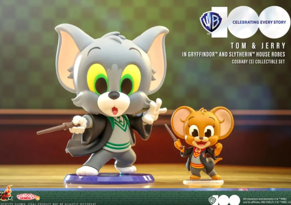 Tom & Jerry - Tom & Jerry in Gryffindor and Slytherin House Robes WB100 Cosbaby (S) Hot Toys Figure 2-Pack