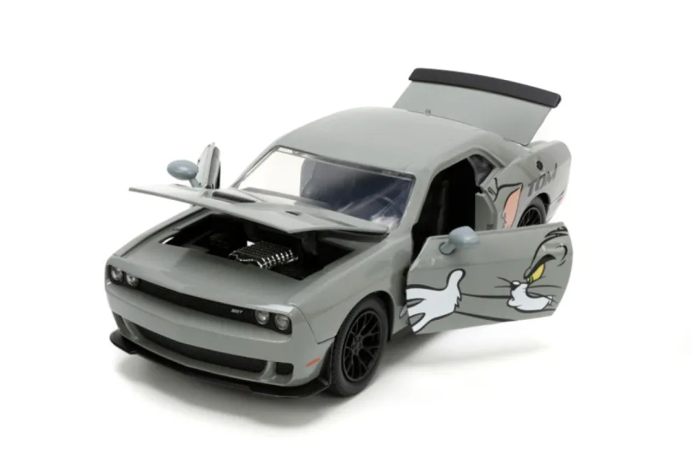 Tom and Jerry - Jerry & 2016 Dodge Challenger Hellcat Hollywood RIdes 1/24th Scale Die-Cast Vehicle Replica