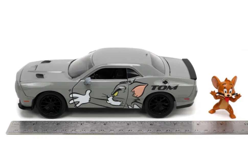 Tom and Jerry - Jerry & 2016 Dodge Challenger Hellcat Hollywood RIdes 1/24th Scale Die-Cast Vehicle Replica