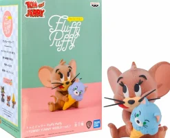 Tom and Jerry - Jerry Fluffy Puffy Yummy Yummy World 3.5" Flocked Mini Figure