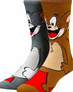 Tom and Jerry - Tom and Jerry 360 Character Men’s Crew Socks (One Size)