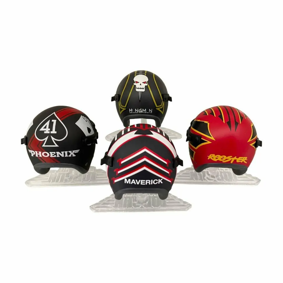 Top Gun: Maverick - Maverick, Rooster, Phoenix, and Hangman Helmets 2" PVC Prop Replica 4-Pack