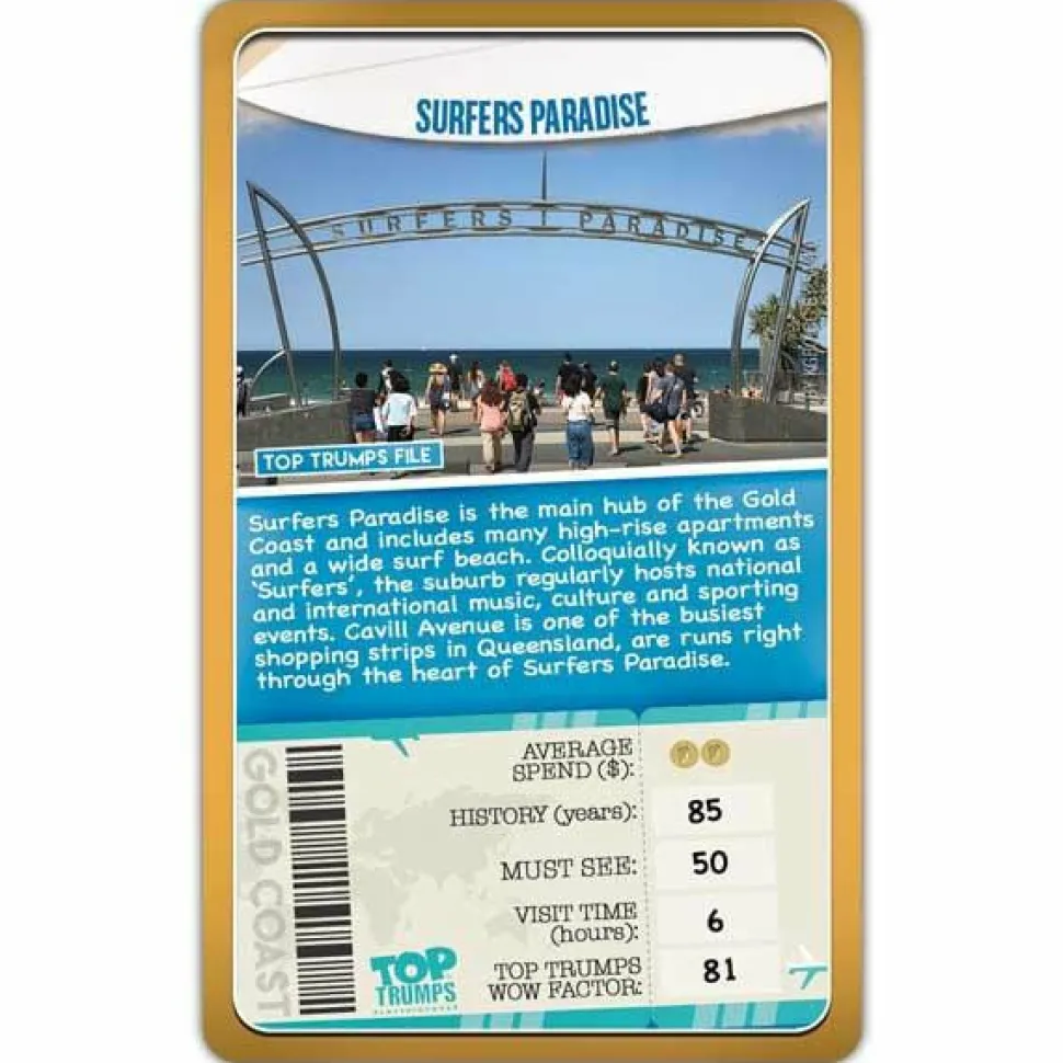 Top Trumps - Gold Coast Card Game