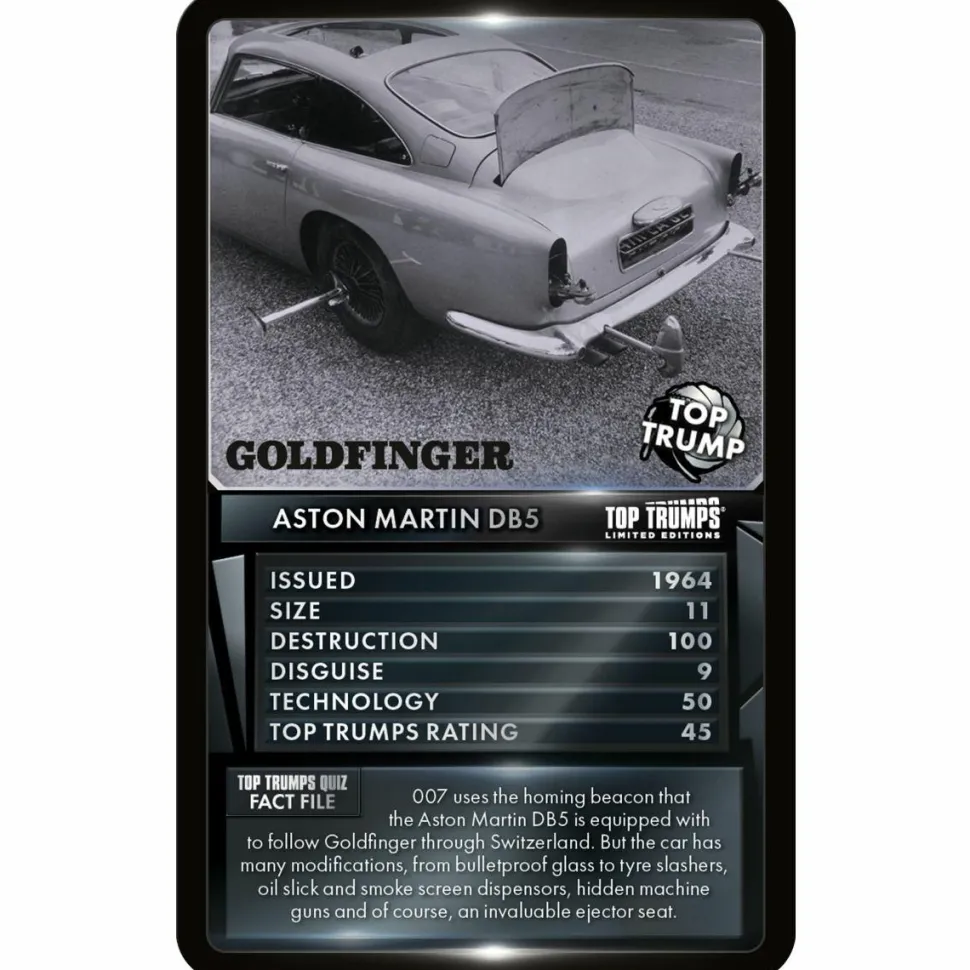 Top Trumps - James Bond Gadgets and Vehicles Limited Edition Card Game