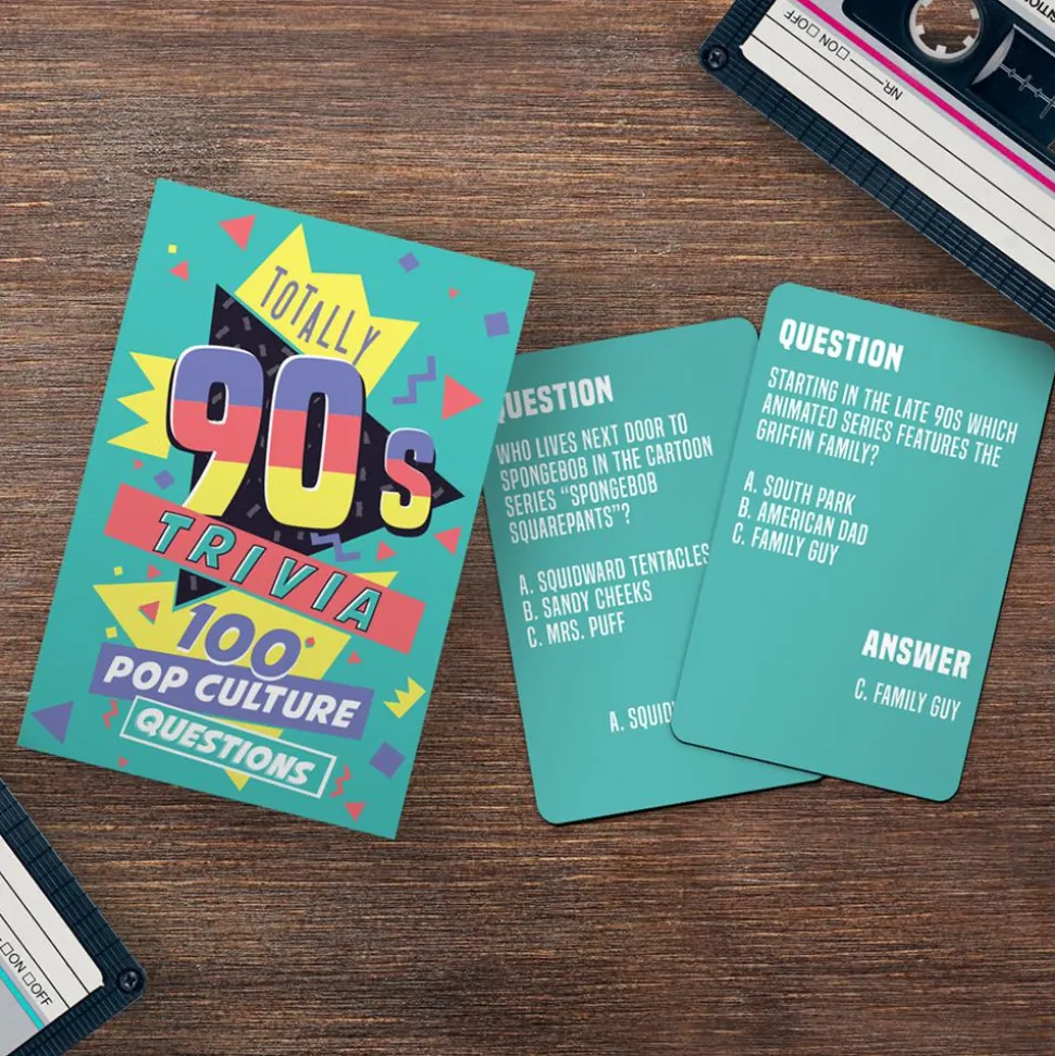 Totally 90s Trivia - 100 Pop Culture Questions Trivia Card Game