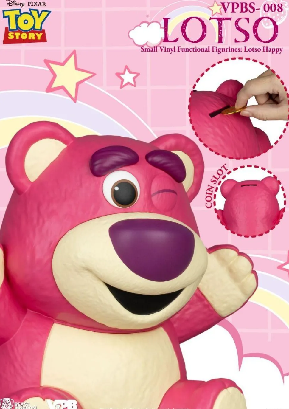 Toy Story - Lotso Happy Version 9" Small Vinyl Piggy Bank