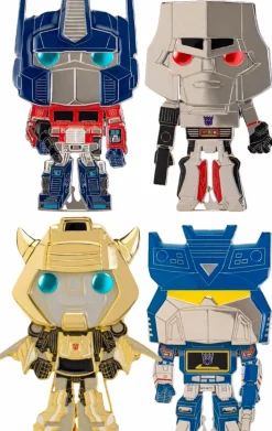 Transformers (1984) - Optimus Prime, Megatron, Soundwave & Bumblebee 4” Pop! Enamel Pin Bundle (Set of 4)mers (1984) - Optimus Prime 4” Pop! Enamel Pin