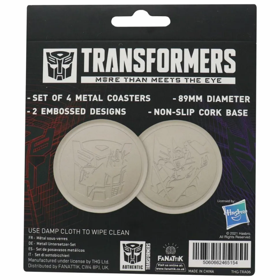 Transformers - Embossed Metal Coasters 4-Pack