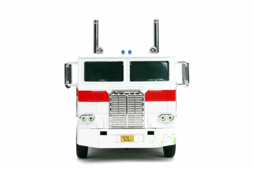 Transformers x Ghostbusters - Optimus Prime x Ecto-1 Mash-Up Hollywood Rides 1/24th Scale Die-Cast Vehicle Replica