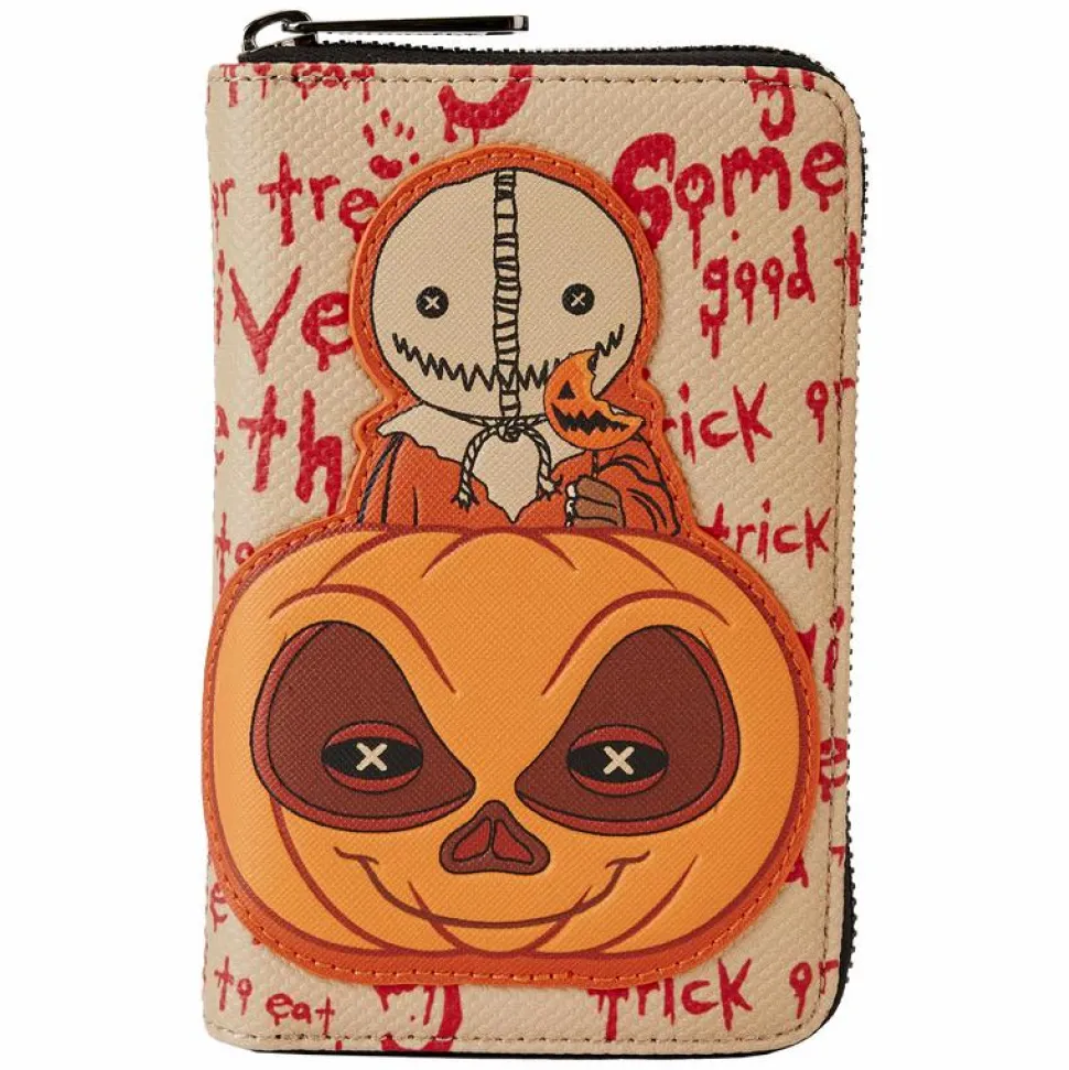 Trick 'r Treat - Sam Pumpkin 4" Faux Leather Zip-Around Wallet