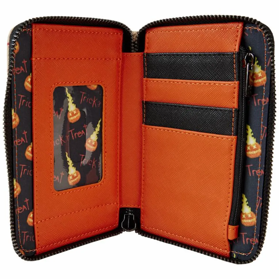 Trick 'r Treat - Sam Pumpkin 4" Faux Leather Zip-Around Wallet