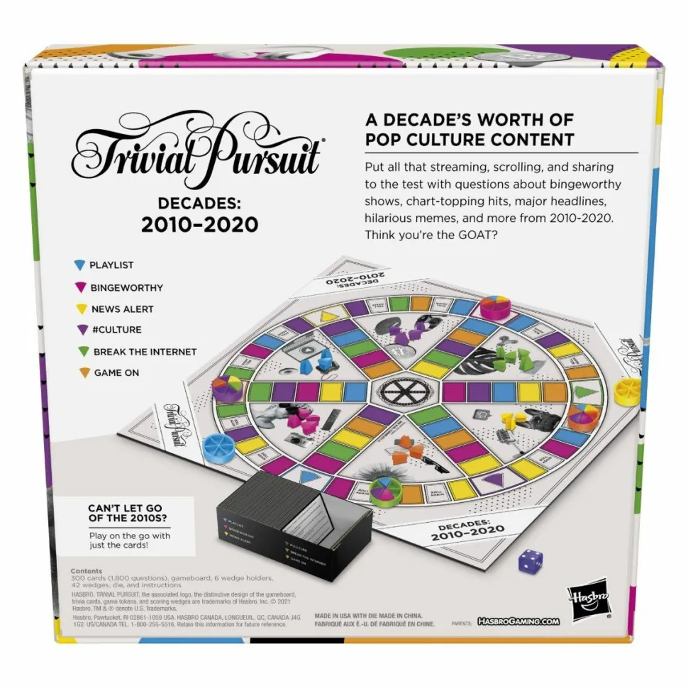 Trivial Pursuit - Decades: 2010 to 2020 Board Game