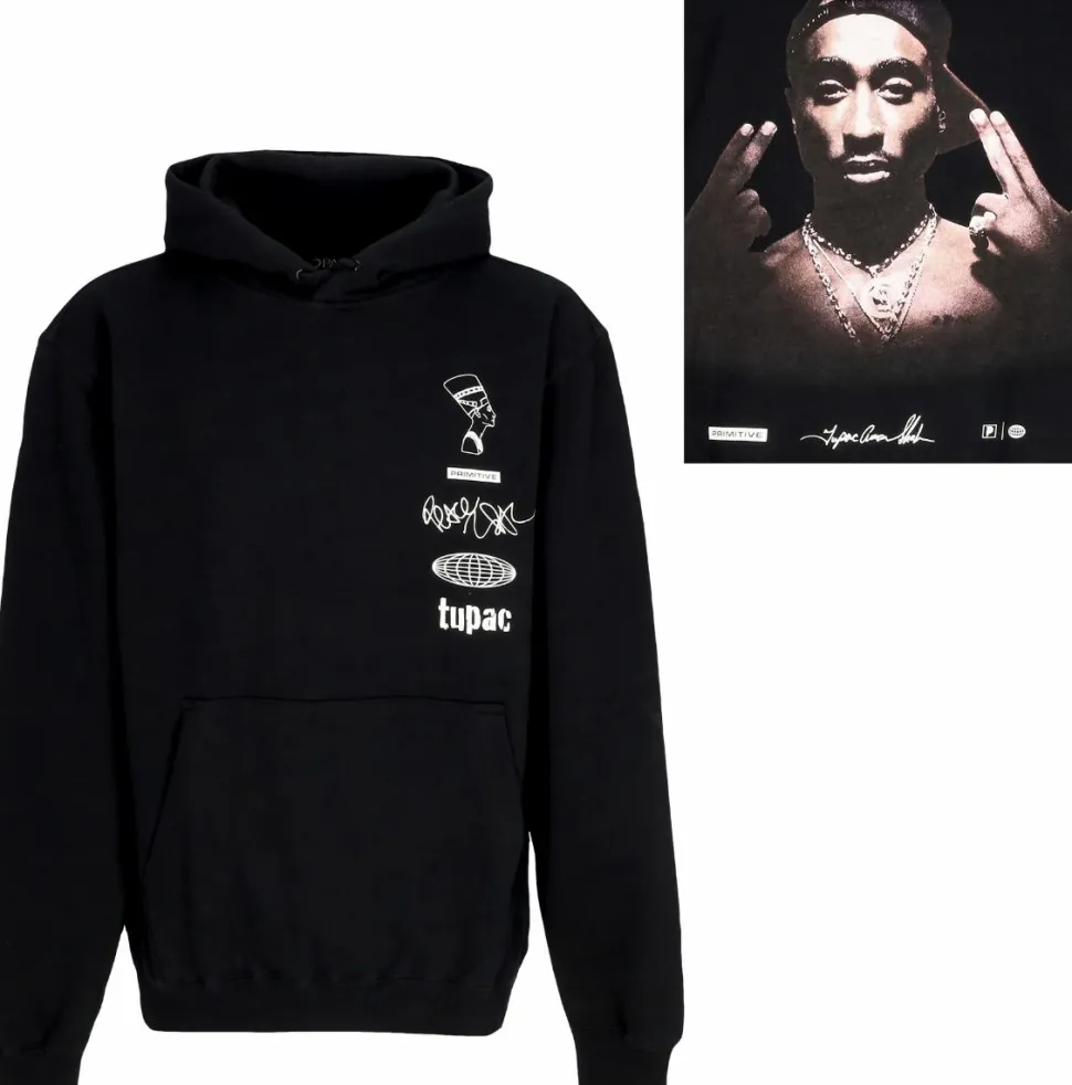 Tupac - Tupac x Primitive Stay Up Black Sweatshirt Hoodie