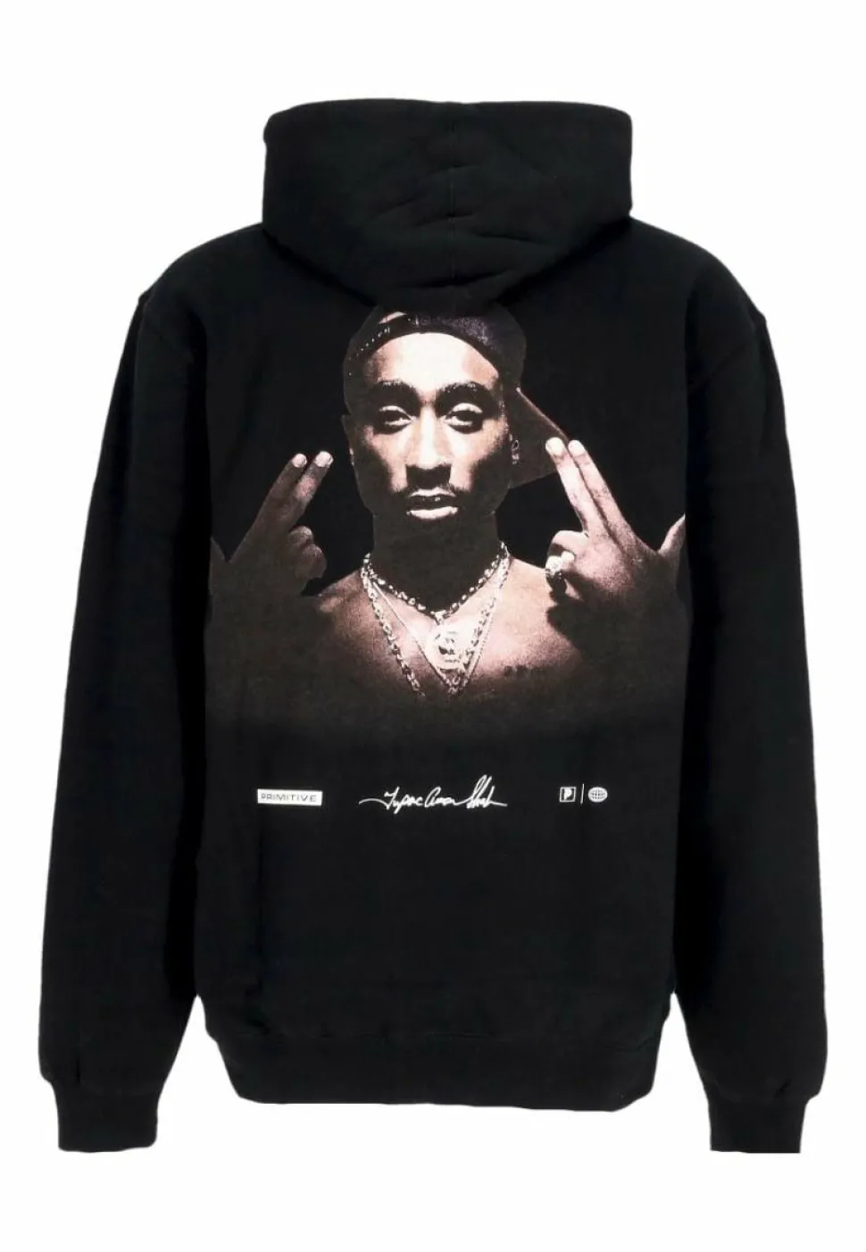 Tupac - Tupac x Primitive Stay Up Black Sweatshirt Hoodie