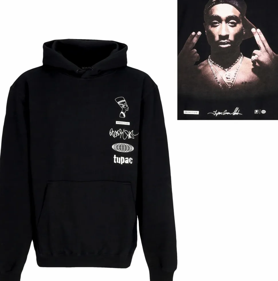 Tupac - Tupac x Primitive Stay Up Black Sweatshirt Hoodie