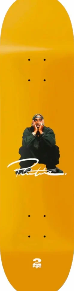 Tupac - Tupac x Primitive Shakur Gold 8.38” Skateboard Deck (Deck Only)