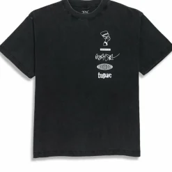 Tupac - Tupac x Primitive Stay Up Black Heavyweight T-Shirt