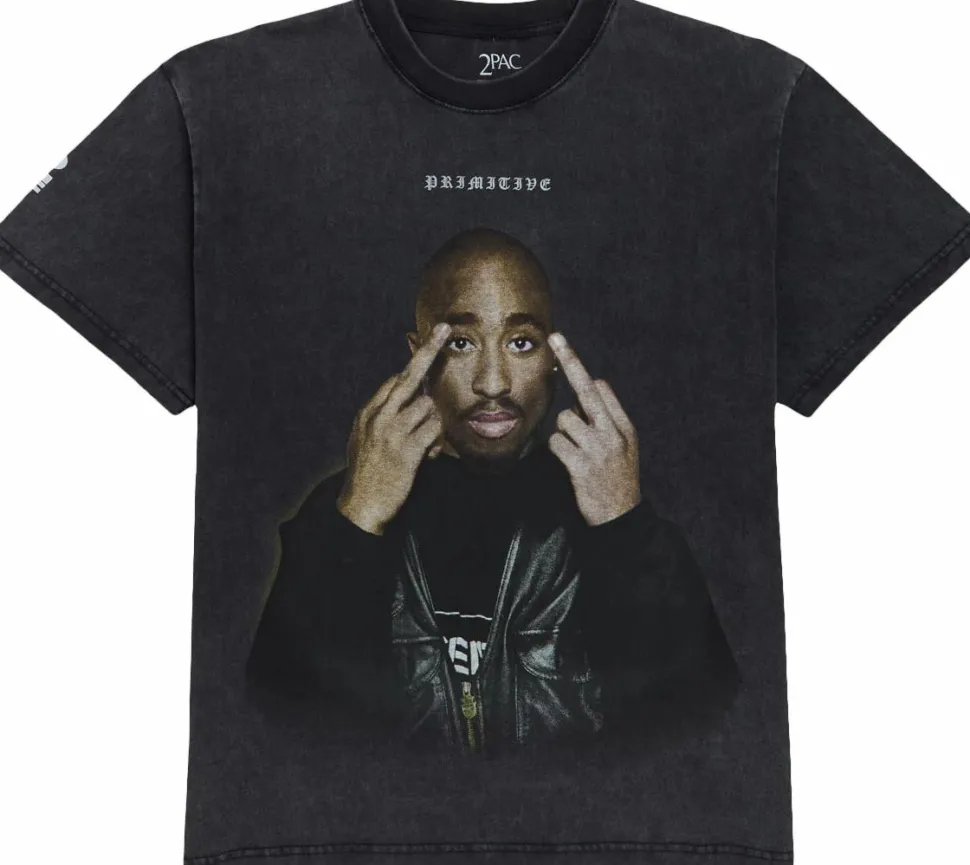 Tupac - Tupac x Primitive Icon Black Heavyweight T-Shirt
