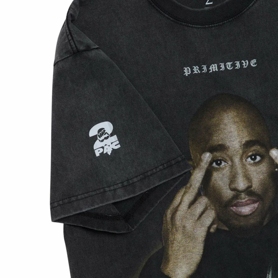 Tupac - Tupac x Primitive Icon Black Heavyweight T-Shirt