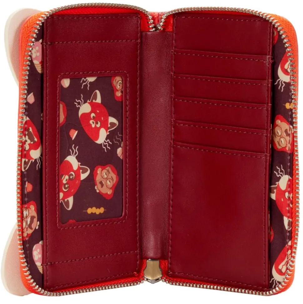Turning Red - Mei as Red Panda Cosplay 4” Faux Leather Zip-Around Wallet