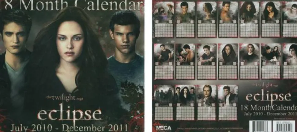 Twilight Saga: Eclipse - Calendar 18 Month