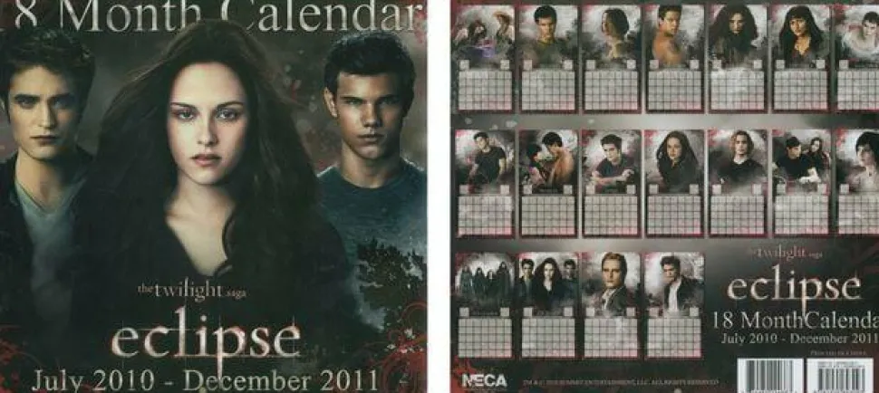 Twilight Saga: Eclipse - Calendar 18 Month