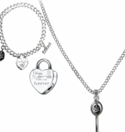 Twilight Saga: Heart Bracelet and Key Necklace Jewellery Twin Pack