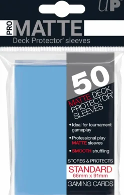 Ultra Pro - Light Blue Non-Glare Pro-Matte Standard Deck Protector Sleeves (50 Count)