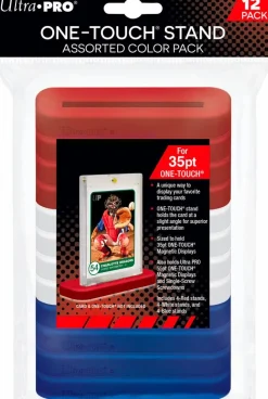 Ultra Pro - Red, White & Blue 35pt One-Touch Card Stand Assorted Colour 12-Pack