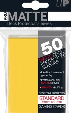 Ultra Pro - Yellow Non-Glare Pro-Matte Standard Deck Protector Sleeves (50 Count)