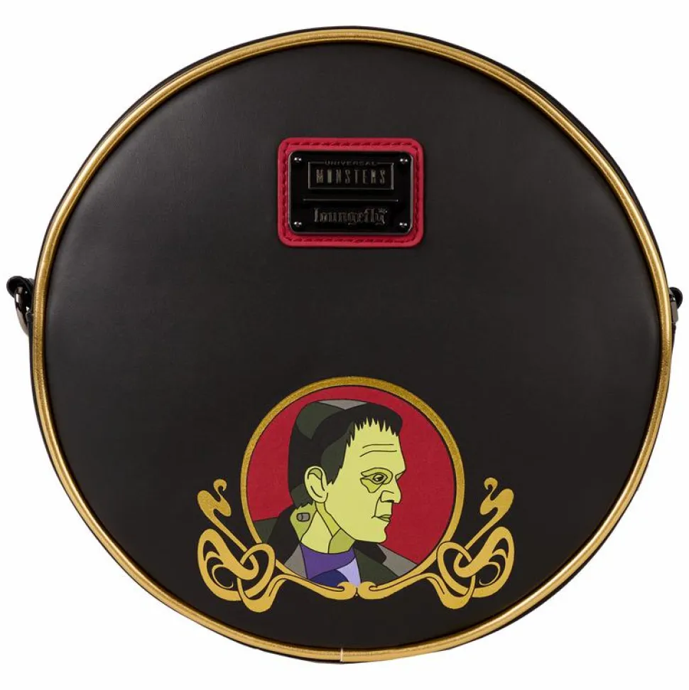 Universal Monsters - Bride of Frankenstein Stained Glass 9" Faux Leather Crossbody Bag