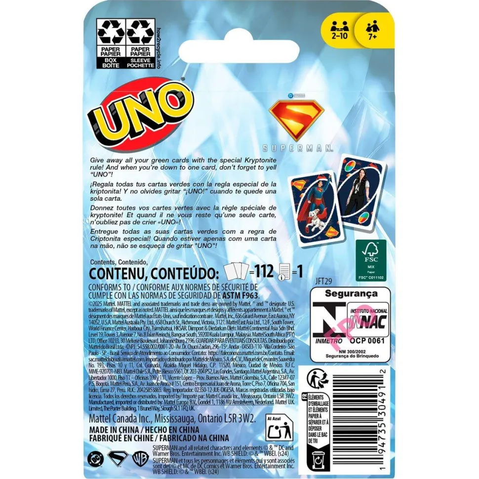 Uno - Superman Edition Card Game