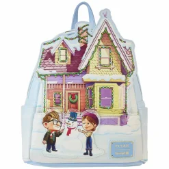 Up - House Holiday Light Up 10" Faux Leather Mini Backpack
