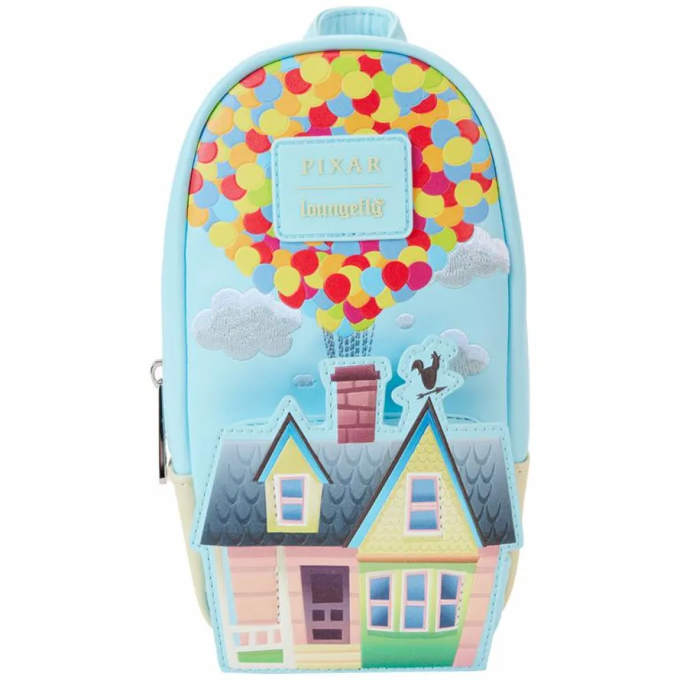 Up - 15th Anniversary Balloon House 8" Faux Leather Pencil Case