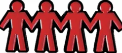 Us - Hands Across America Enamel Pin