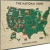 U.S. National Parks Map 1000 Piece Jigsaw Premium Puzzle by Brave in the Woods