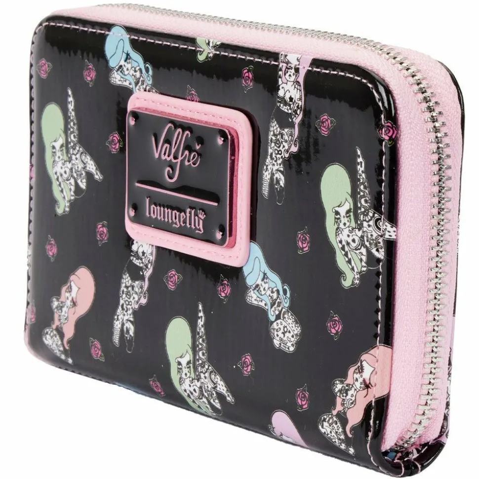 Valfre - Lucy Tattoo 4” Faux Leather Zip-Around Wallet
