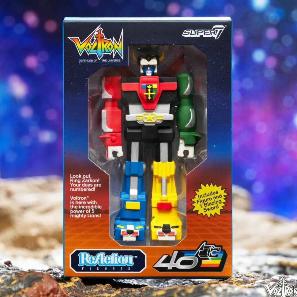 Voltron: Defender of the Universe (1984) - Voltron (Vintage Packaging) ReAction 3.75" Action Figure (2024 SDCC Exclusive)