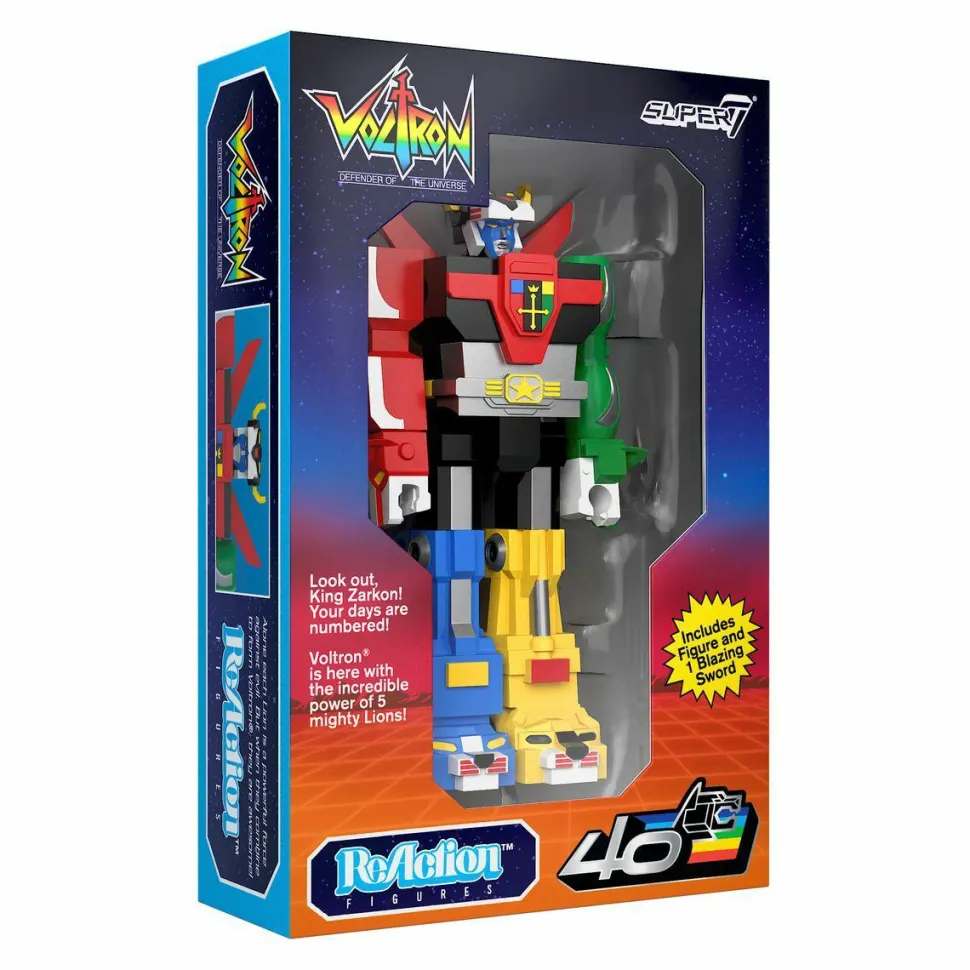 Voltron: Defender of the Universe (1984) - Voltron (Vintage Packaging) ReAction 3.75" Action Figure (2024 SDCC Exclusive)
