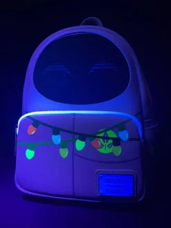 Wall-E - Eve Christmas Lights Cosplay Lenticular Glow in the Dark 10” Faux Leather Mini Backpack