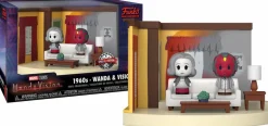 WandaVision - 1960s Wanda & Vision in Living Room Diorama Mini Moments Vinyl Figure