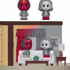 WandaVision - 1960s Wanda & Vision in Living Room Diorama Mini Moments Vinyl Figure