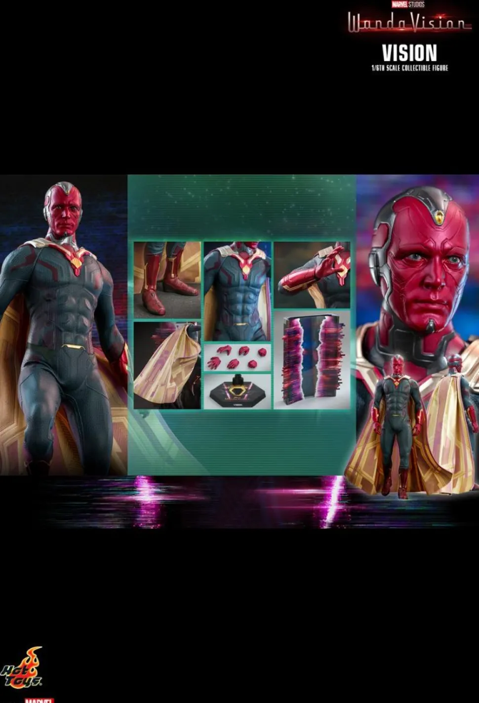 WandaVision - Vision, The Vision & The Scarlet Witch 1/6th Scale Hot Toys Action Figure Bundle (Set of 3)