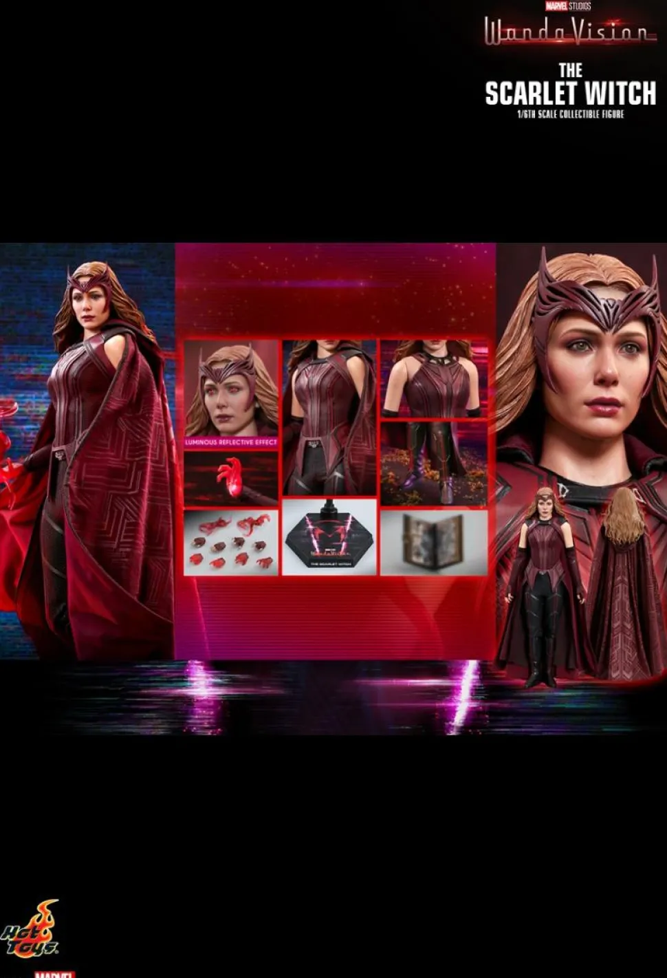 WandaVision - Vision, The Vision & The Scarlet Witch 1/6th Scale Hot Toys Action Figure Bundle (Set of 3)