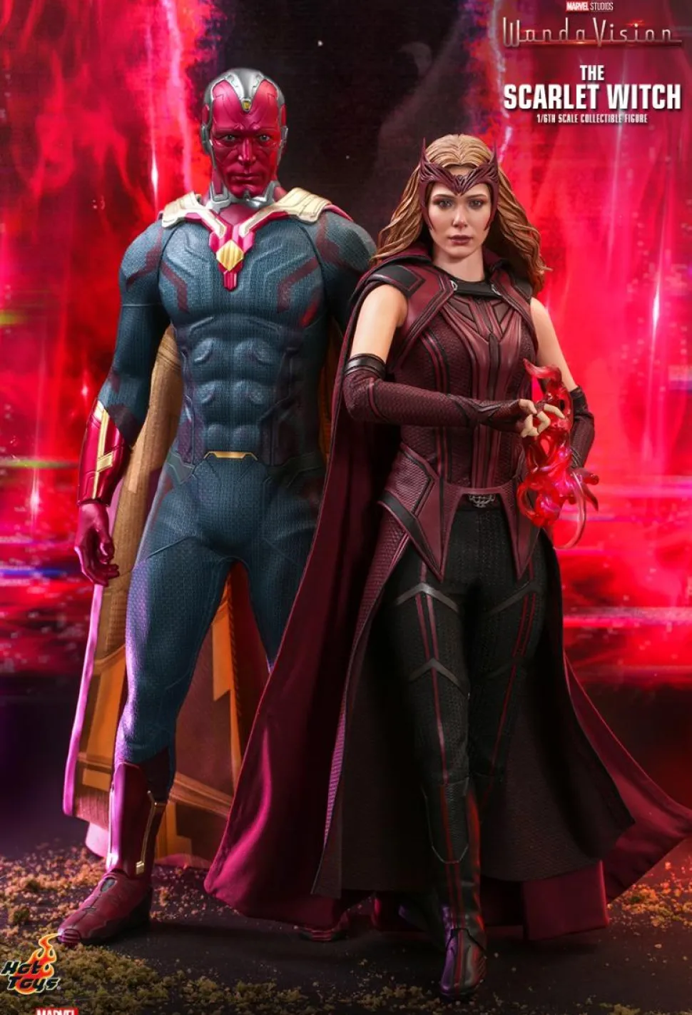 WandaVision - Vision, The Vision & The Scarlet Witch 1/6th Scale Hot Toys Action Figure Bundle (Set of 3)
