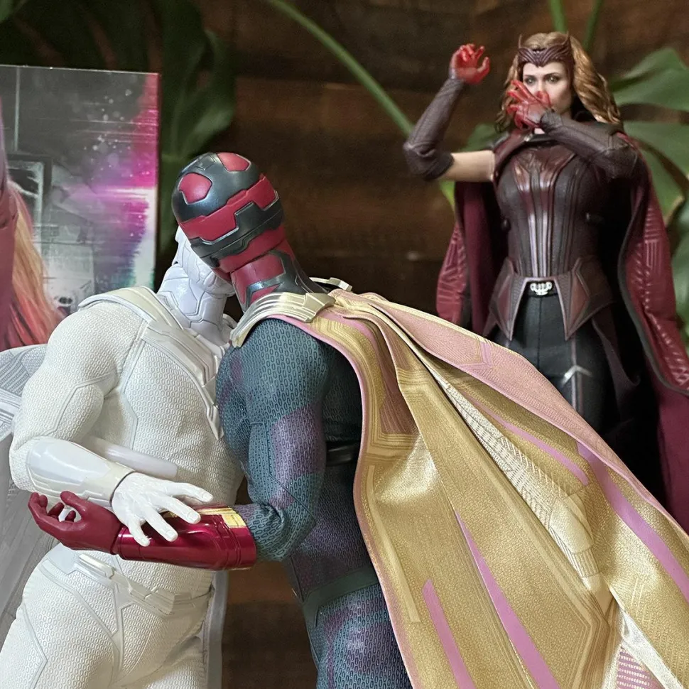 WandaVision - Vision, The Vision & The Scarlet Witch 1/6th Scale Hot Toys Action Figure Bundle (Set of 3)