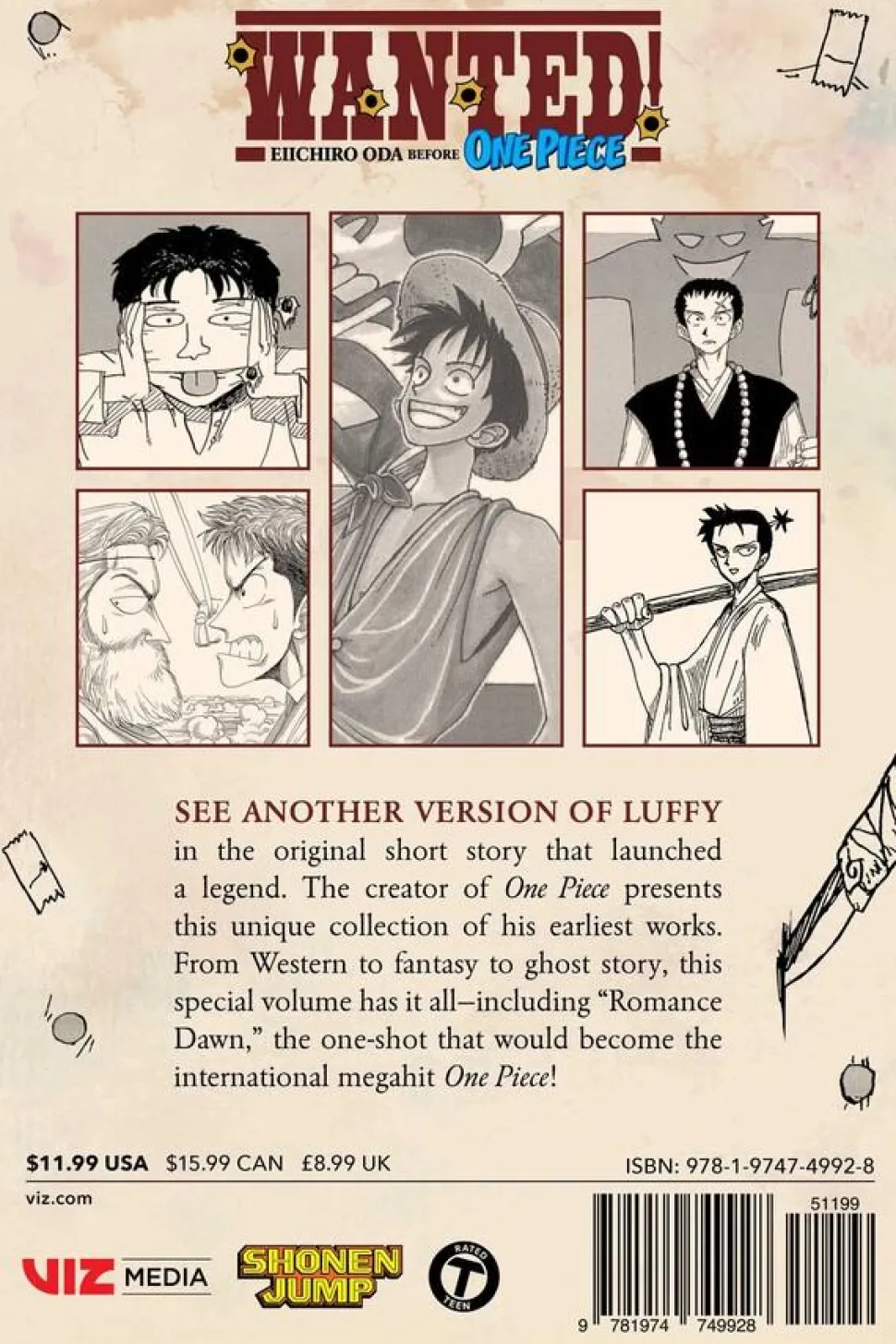 Wanted! Eiichiro Oda Before One Piece by Eiichiro Oda Manga Paperback Book
